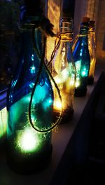 Close-up of illuminated lamp
