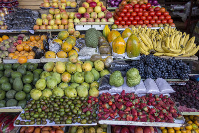 Fruits for sale at market stall