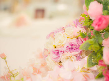 Close-up of pink rose bouquet