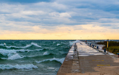 Scenic view of sea against sky