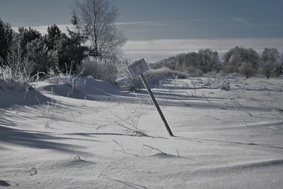 Scenic view of snow covered landscape