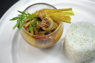 Close-up of noodles in bowl