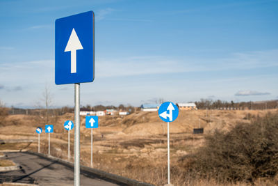 Traffic signs on the side of the road