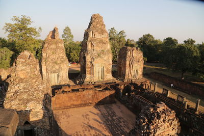 Panoramic view of temple against sky