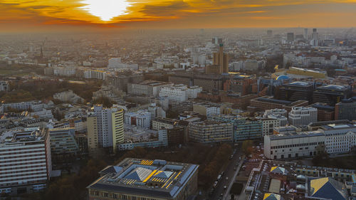 Aerial view of city