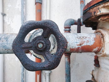 Close-up of rusty machine part