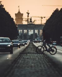 Cars parked on street