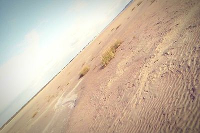 Surface level of sand on beach