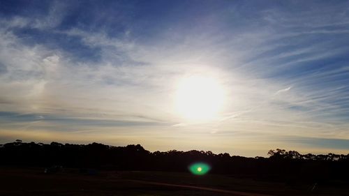 Scenic view of silhouette landscape against sky during sunset