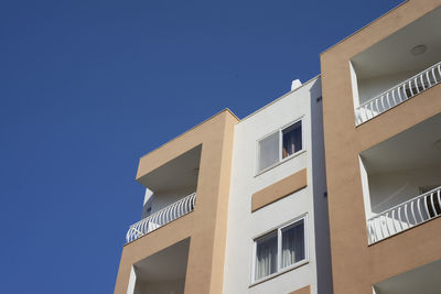 Low angle view of building against clear sky