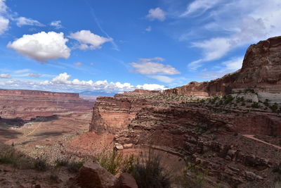 Rock formations on landscape