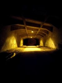 Empty road in tunnel