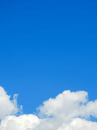 Low angle view of clouds in blue sky