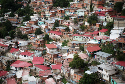 High angle view of townscape