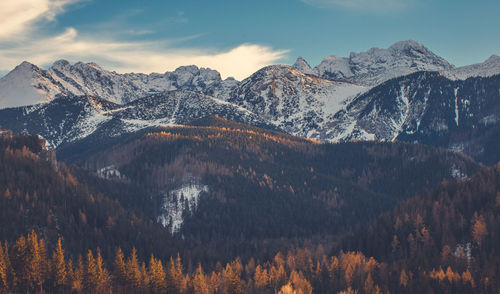 View of tatry wysokie landscape