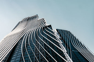 Low angle view of modern building against sky