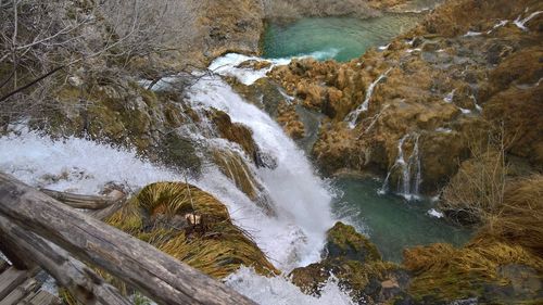 Scenic view of waterfall