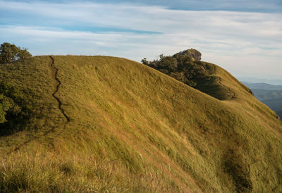 Scenic view of mountain against sky