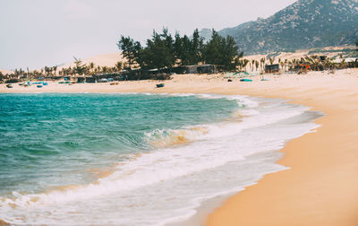 Scenic view of vietnam beach against sky