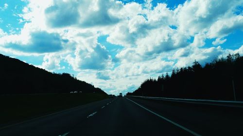 Panoramic view of highway against sky