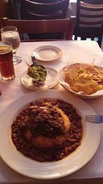 Close-up of food served in plate