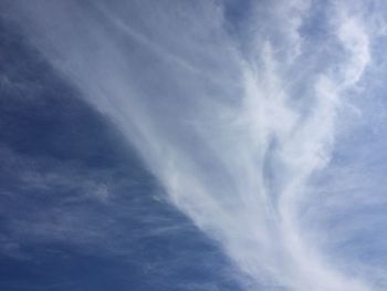 Low angle view of vapor trail in sky