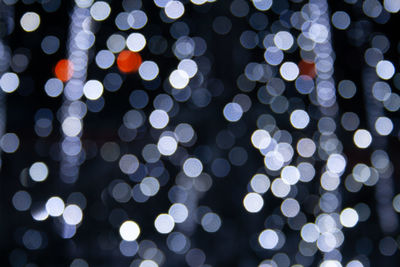 Defocused image of illuminated lights