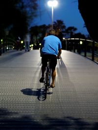 Woman walking on road