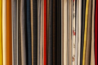 Full frame shot of books in shelf