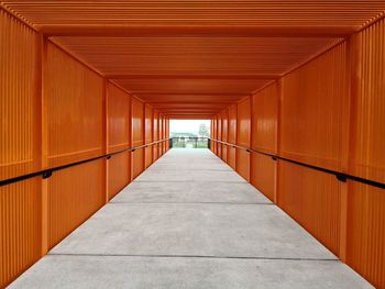 View of empty corridor in building