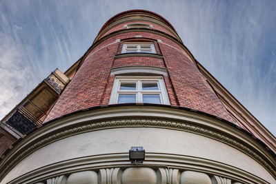 Low angle view of historic building against sky