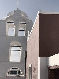 Low angle view of building against clear sky