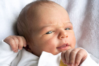 Close-up portrait of a baby