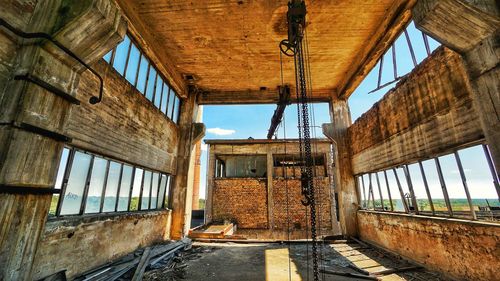 Interior of abandoned building