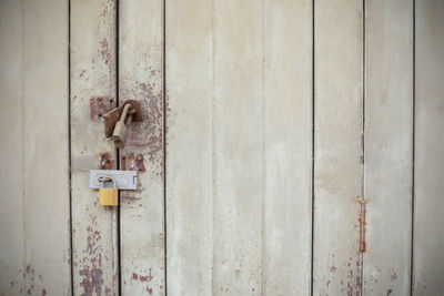 Close-up of old door