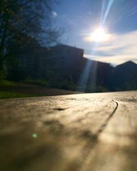 Empty road at sunset