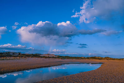 Panoramic view of lake against sky