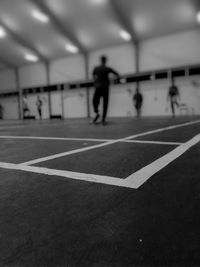 People playing in a row