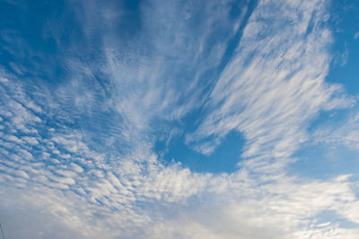 Low angle view of clouds in sky