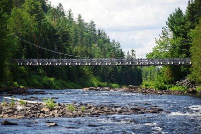 Bridge over river against sky