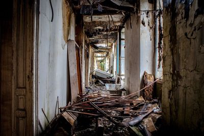 Interior of abandoned building