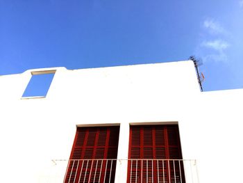 Low angle view of building against clear sky