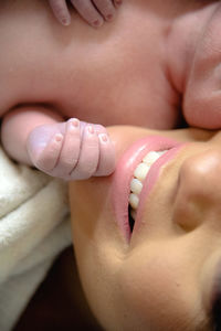 Close-up of baby hands