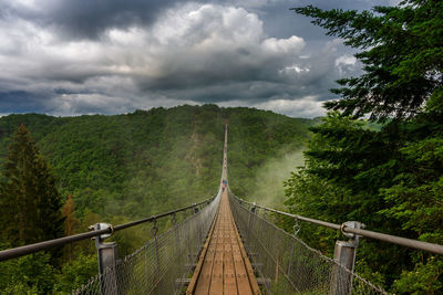 View of a suspension bridge in germany, geierlay.