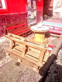 Chairs on red chair