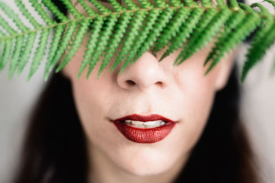 Close-up of young woman