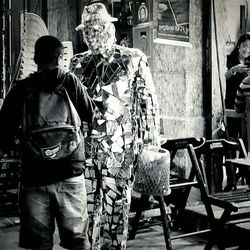 Close-up of old built structure