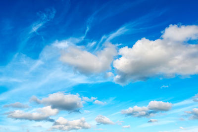 Low angle view of clouds in sky