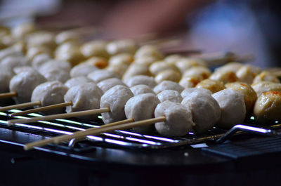 Close-up of food in market stall