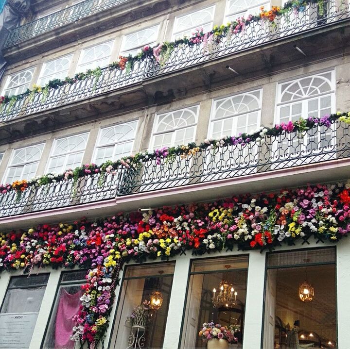 architecture, low angle view, building exterior, built structure, hanging, retail, window, market, choice, decoration, for sale, store, lantern, variation, abundance, display, outdoors, city, freshness, market stall